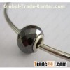 Black Pandora Hematite Facet Beads