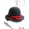 Fashion Fisherman Bucket Hat Wool Felt Fedora Hat with Bownot