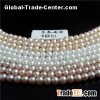 Natural White Wedding Ornament 16 Inches 3-4mm AAA Freshwater Near Round Pearl Necklace Strands