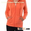 Women Screw Neck/Hoodie/Garment Wash/Pigment Dye/Indigo/Burn Out//Terry/Full Zipper/Hoodie