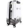Printed ABS PC Travel Trolley Luggage Suitcase Sets With Four 360 Degree Spinner Wheels