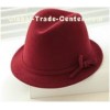 100% Wool Candy Color Fedora Tribly Hat