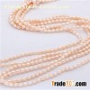 Women Necklace Real Pearl Beads AA Grade 5-6mm Original Oval Potato Freshwater Pearl Chain Necklace