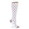 OEM Personalized Pattern, Knitted Cotton White Knee High Tube Socks For Girls Foot care socks