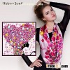 Women square silk scarf
