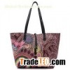 Fashion ladies' tote bag,made of PU,flower printed,2-in1 shopper,detachable shoulder strap