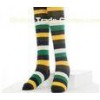 Customized Comfortable Colorful Cotton Stripe Knee High Tube Socks / Stockings For Women
