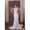New Style Mermaid Strapless Sleeveless Silk and Satin Wedding Dress