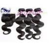 Double Weft Human Hair Extensions Peruvian Loose Wave Virgin Hair