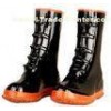 Orange And Black Men Rubber Half Rain Boots Size 46 For Oil field