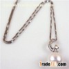 Freshwater Cultured Freshwater Pearl Pendant Plating 14K Gold Silver Chain With Crescent Claps, Moon