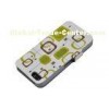 Customize PU Iphone 4 Leather Flip Case With Cartoon Pattern Cellphone Protection Case