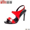 china elegant sheepskin leather high heel sandals ladis c 2016