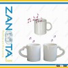Musical mug with sublimation coating