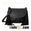 Ladies handbag, made of PU leather, fringe decoration,adjustable shoulder strap