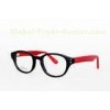 Black And White / Red Acetate Optical Frames , Women Spectacles Frames For Round Face