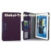 Brown Tablet PC Leather Case Wallet Stand For Samsung Galaxy Note N8000 N8010 , 7 Card Holder