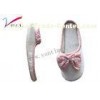 Colorful Soft bottom Ladies open toe mule slippers luxury bowknot
