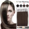 18 inch #2 darkest brown tape hair extensions