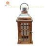 Antique Stainless steel top Decorative Lighting Metal and Wooden Outdoor Candle Lantern