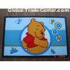 Custom Printed Rubber Flooring Mat With Flocking Fabric 18*30*3mm