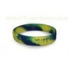 Youth Embossed Silicone Wristband Bracelet Blended Color , 202 x 12 x 2mm