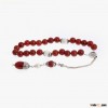 Handmade Carnelian & Shell Komboloi / Worry Beads (Sterling Silver 925)