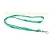 polyester tubular printed swivel hook, safety breakaway Green ID Card Holder Lanyard 30010
