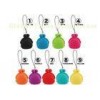 Small Round Silicone Coin Purse Waterproof Green / Pink With Handle