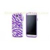 Zebra Hard PC Phone Cases For SamSung Galaxy S4 i9500 , Purple White Dual Layer