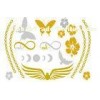Gold and Silver Metallic Tattoo Jewelry Temporary custom fake tattoos