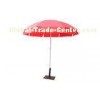 220cm Red Sun Beach Umbrella For Advertising , Straight Windproof