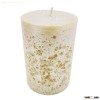 Pillar shape Votive Candle with Gold Color