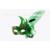 Customized Gorgeous Green Feather Masquerade Mask For Women