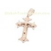 Punk Mix Traditional 3 Layer Stainless Steel Religious Christian Cross Pendant Gold