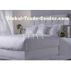 Egyptian Cotton 600TC Hotel Bed Linens / White Solid Hotel Sheet Set Queen Size