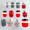Union football Fingers Fake Nails , Sliver glitter cover the nail tops