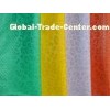 Soft Green / Yellow / Red Imitation Leather Fabric