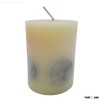 Pillar Candles with White Color and dry flower