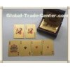 Customize 24K Gold playing cards with wooden box , Printing Gambling tool