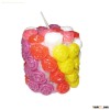 Rose Shape Flower Candle with yellow red and purple color