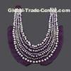 Purple Applique Fabric Bead Collar 22cm x 25cm for Decorative femal dress