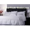 250TC Combed Cotton Striped Luxury Hotel Bedding Sets , Hotel Style Bed Sheet Set