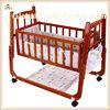 Automatic Swing Baby Wooden Cribs Wheels With Brakes 99*61*85cm