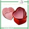 Red Heart Chocolate Gift Boxes Hand Made Foil Stamp Grey Chip Cardboard