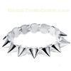 Sterling Silver  Bangle Bracelet Gothic Punk Rock Studs Spike Rivets Bangle