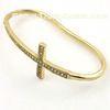 Fashion  Bangle Bracelet Rhinestone Cross With gold plated Bracelet
