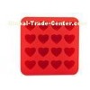 Red LFGB Grade Silicone Ice Tray Flexible Heart Shape With 16 Cavity
