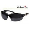 Black Climbing Protective Polarized Sport Sunglasses , UV400 Protection