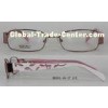 Red / Pink Rectangle Optical Glasses Frames For Women Stylish , Stainless Steel Full Rimmed